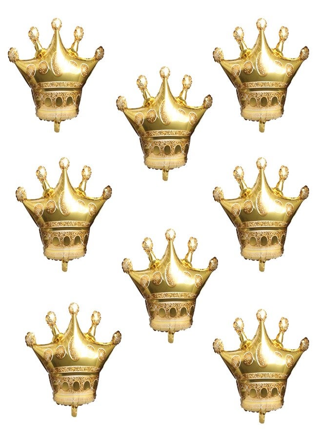 LMGERBUD 8Pcs Gold Crown Foil Balloons Party Decorations.Wedding Bridal Shower Marriage Engagement Party Supplies - Image 1